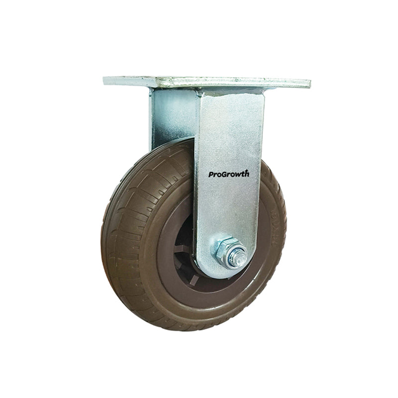 6 Inch European Style Rubber Wheel Biaxial Plate Caster