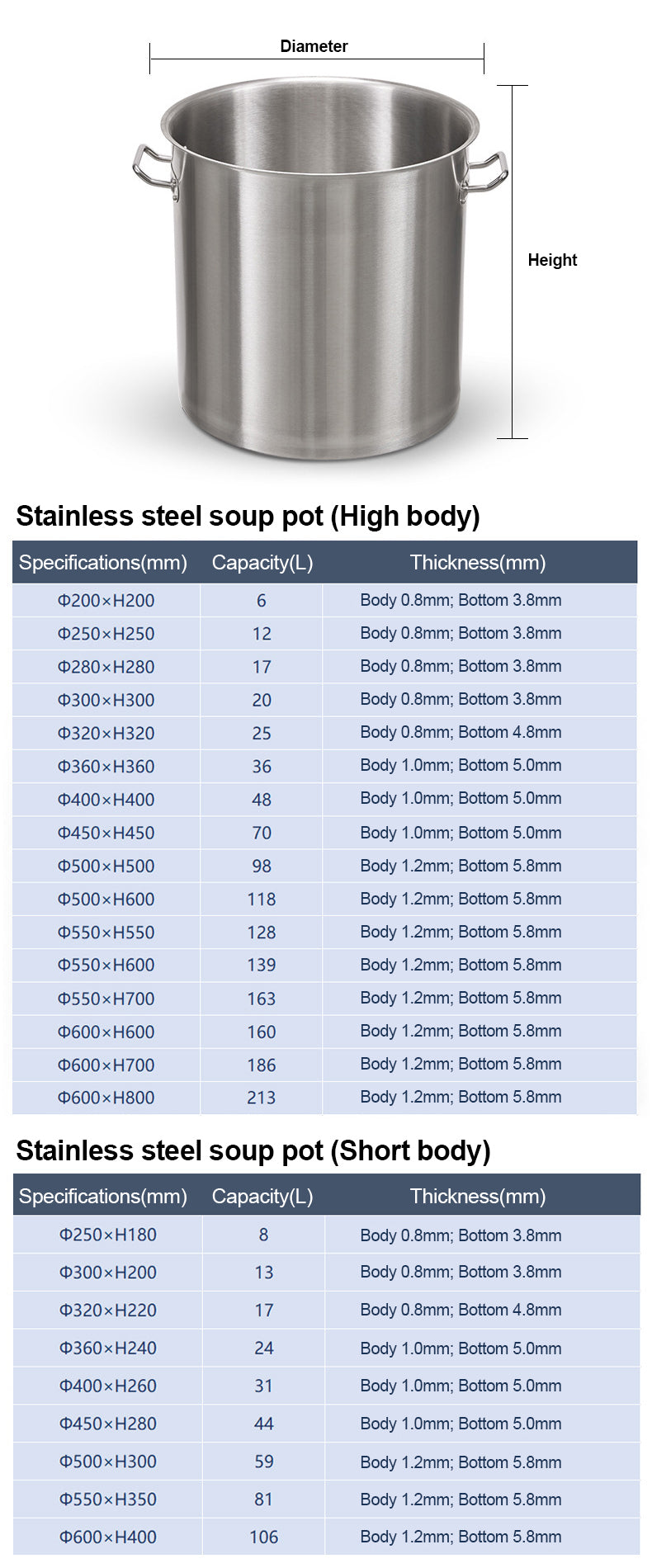 304 stainless steel double bottom soup bucket - ST00157