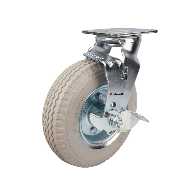 8 Inch Foam Wheel Plate Galvanized Caster