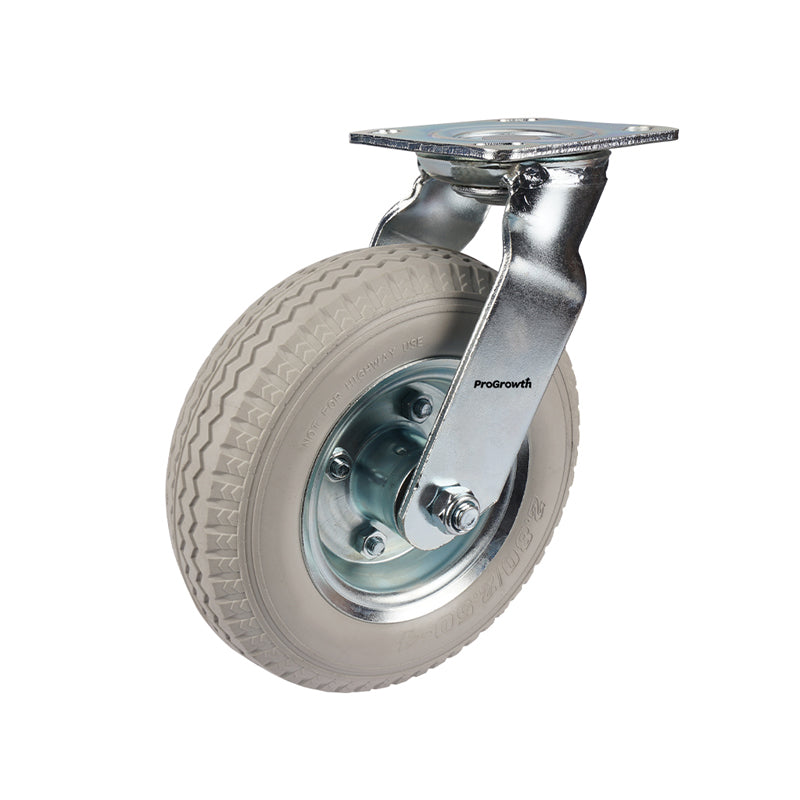 8 Inch Foam Wheel Plate Galvanized Caster