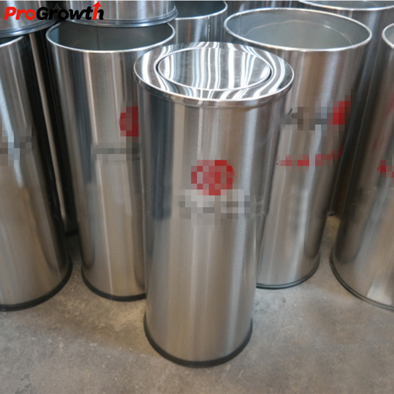 Round Shake Cap Stainless Steel Garbage Bin - ST00023