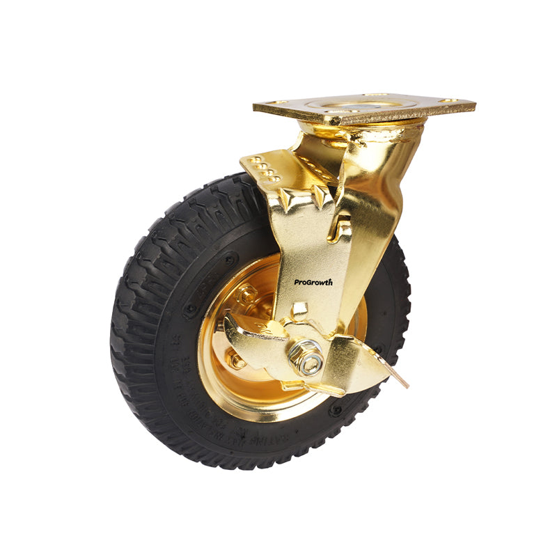 8 Inch Rubber Foam Wheel Plate Swivel Brake Caster