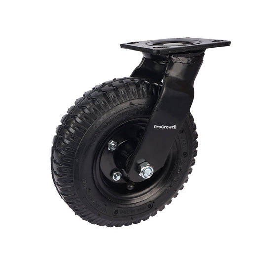 8 Inch Rubber Inflatable Wheel Plate Swivel Caster