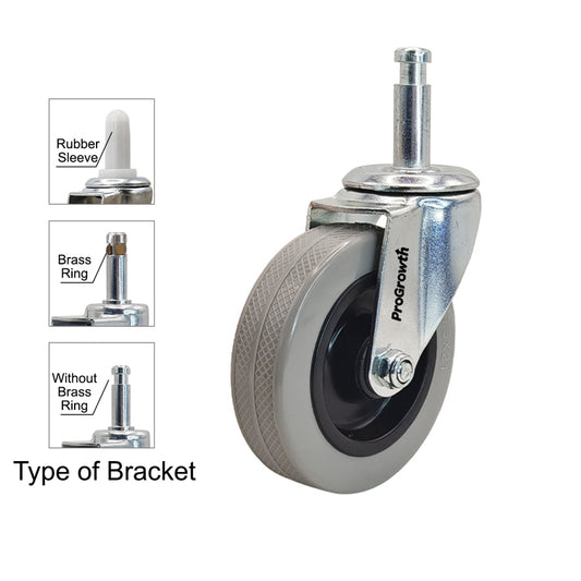 3 Inch PVC Wheel Stem Swivel Caster