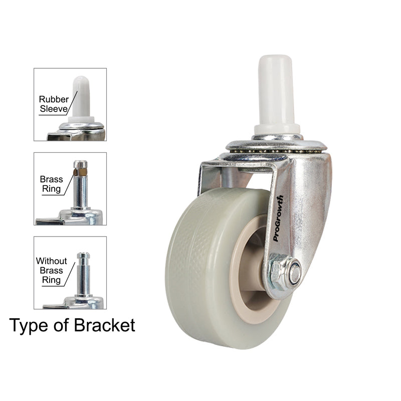 2 Inch PVC Wheel Stem Swivel Caster