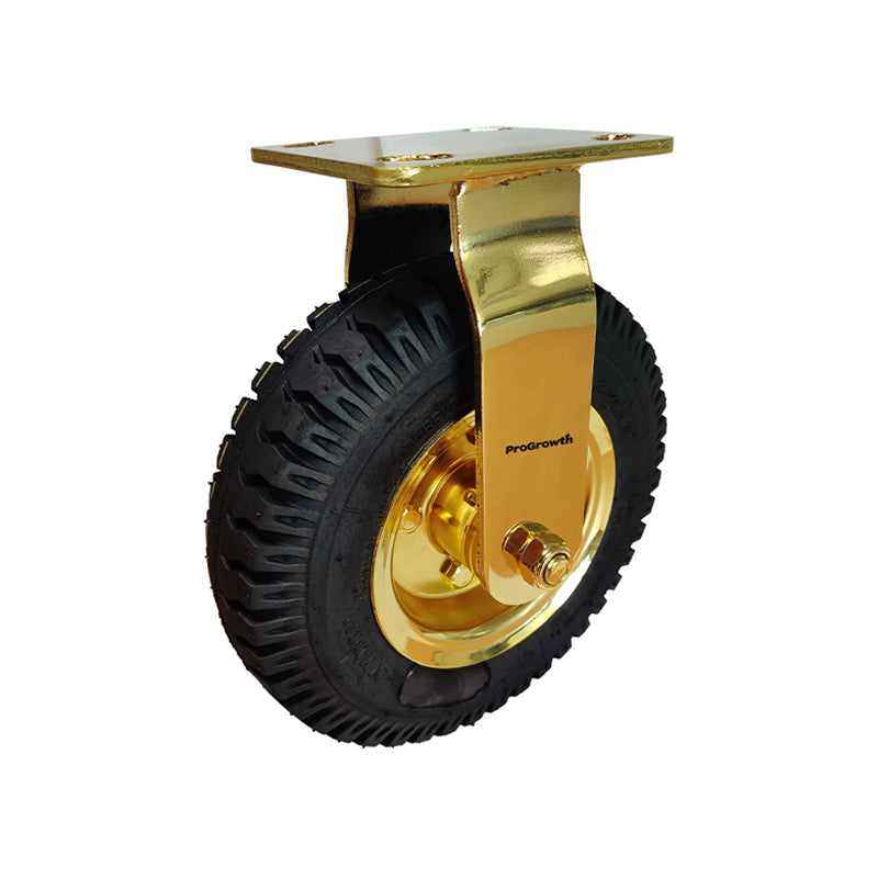 8 Inch Rubber Foam Wheel Plate Rigid Caster