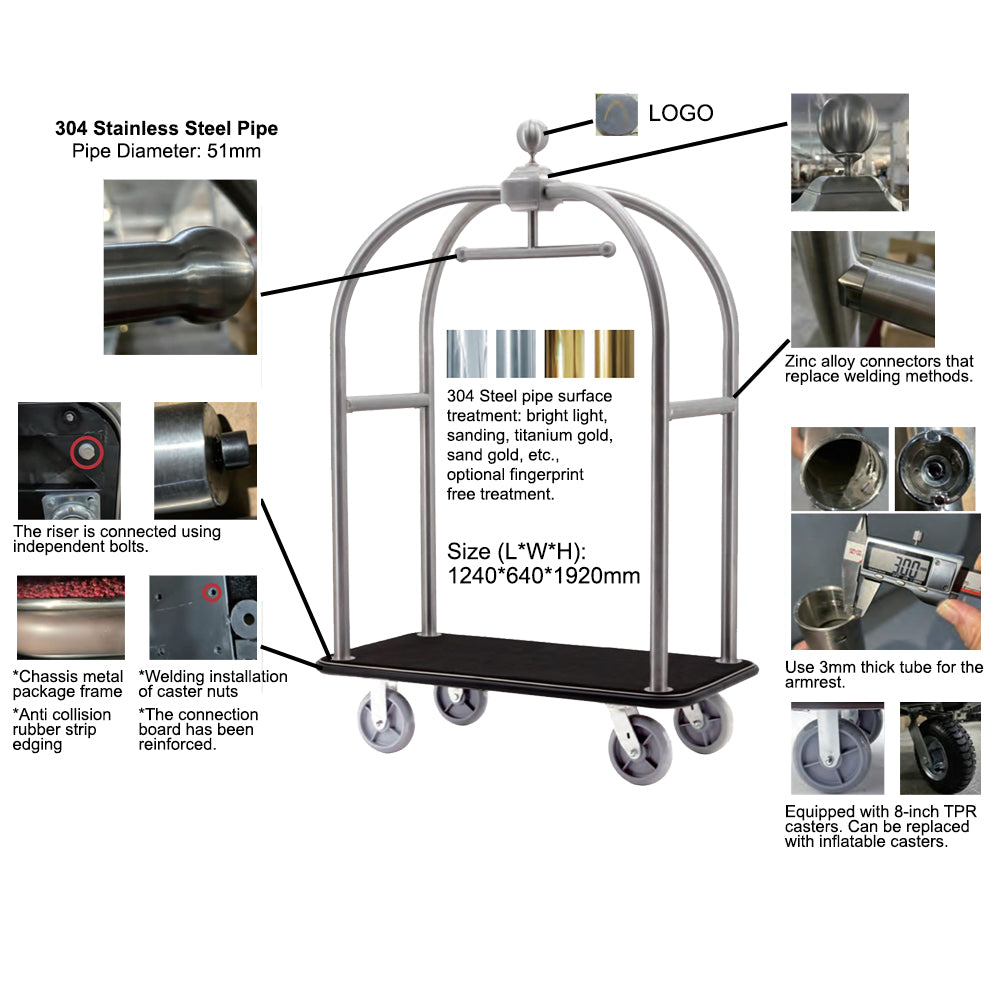 Hotel Luggage Trolley - 91.2001A/92.2001AB/90.2001A