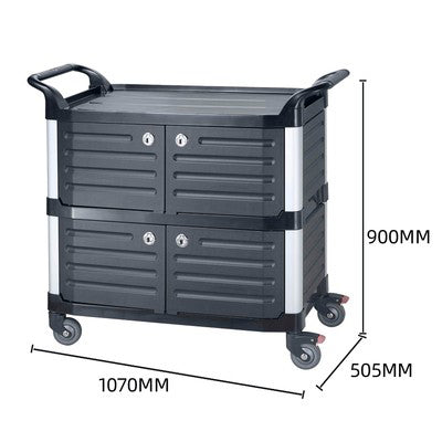 Dining Cart - XZM0002 Scc-02 black with door & barrier