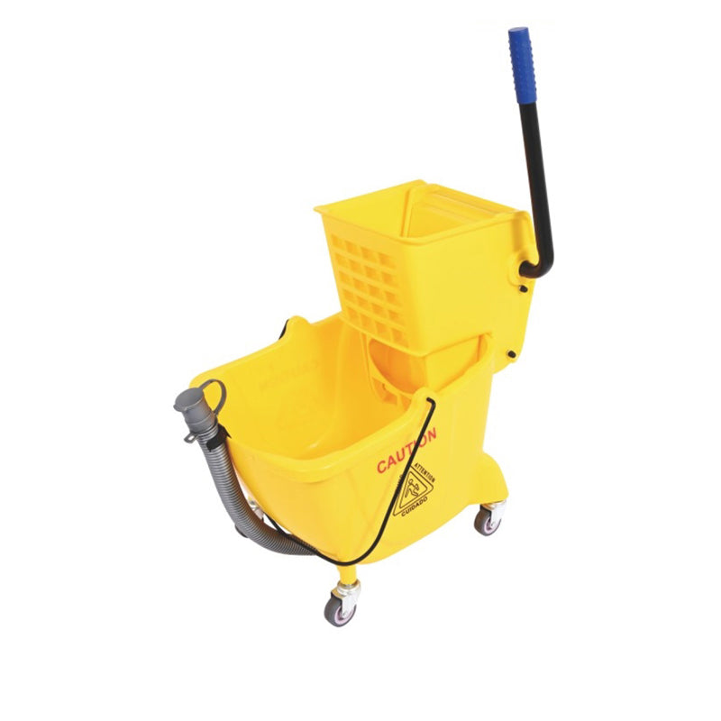 24L Side Press Single Wringer Trolley with Draining Hose - H0111