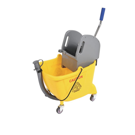 24L Down Press Single Wringer Trolley with Draning Hose - H0112