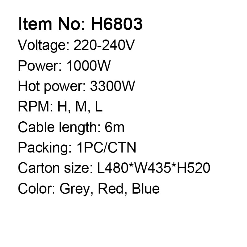 Cold & Hot Air Blower - H6803