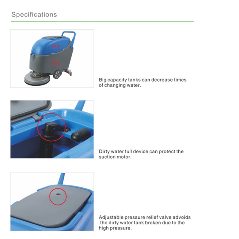 Walk-behind Scrubber Dryer (With Battery) - H8102