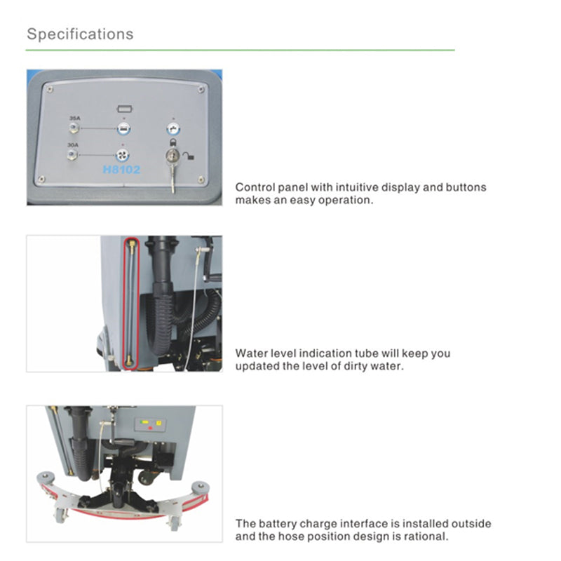 Walk-behind Scrubber Dryer (With Battery) - H8102