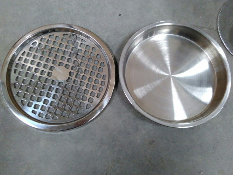 Cylindrical stainless steel trash can - ST00018