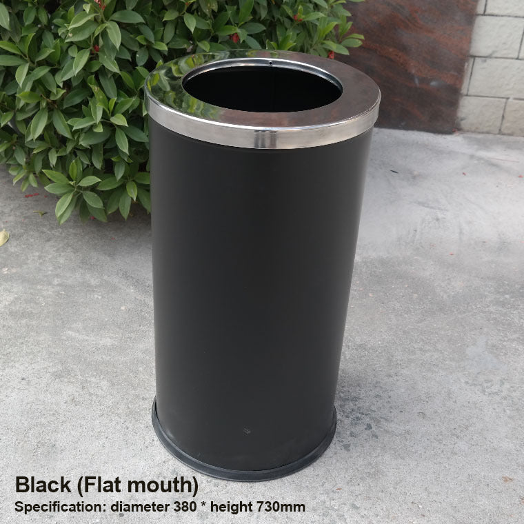 Round Shake Cap Stainless Steel Garbage Bin - ST00023