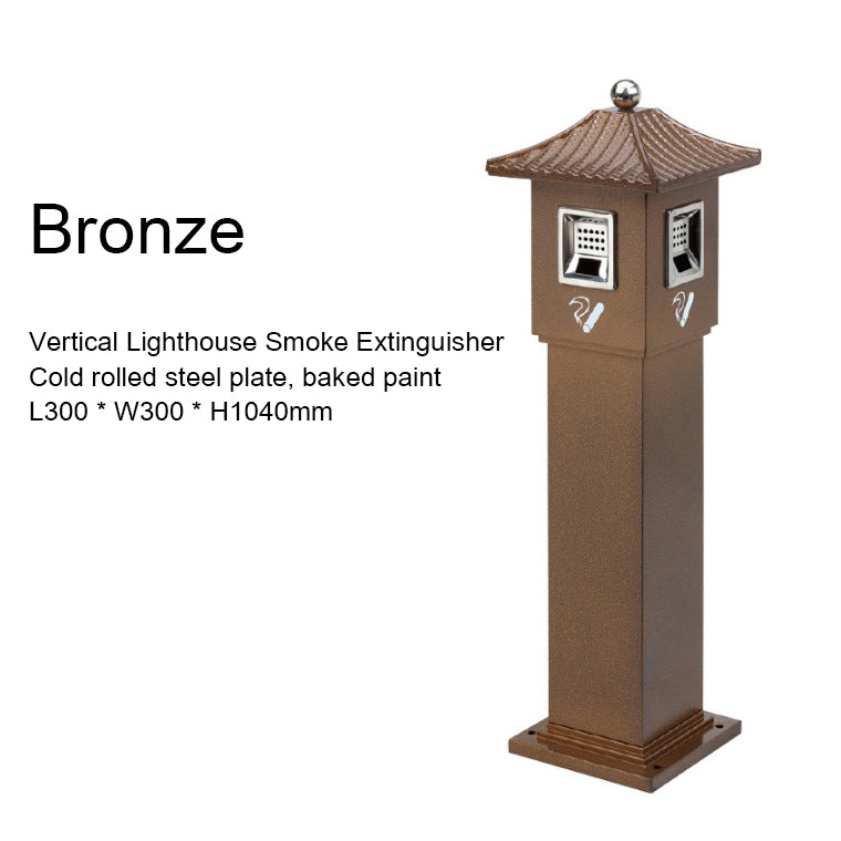 Public Vertical Lighthouse Litter Ash Bin - ST00018